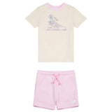 New balance Completo Floral Shoe Graphic Tee  and  Short Set KIDS