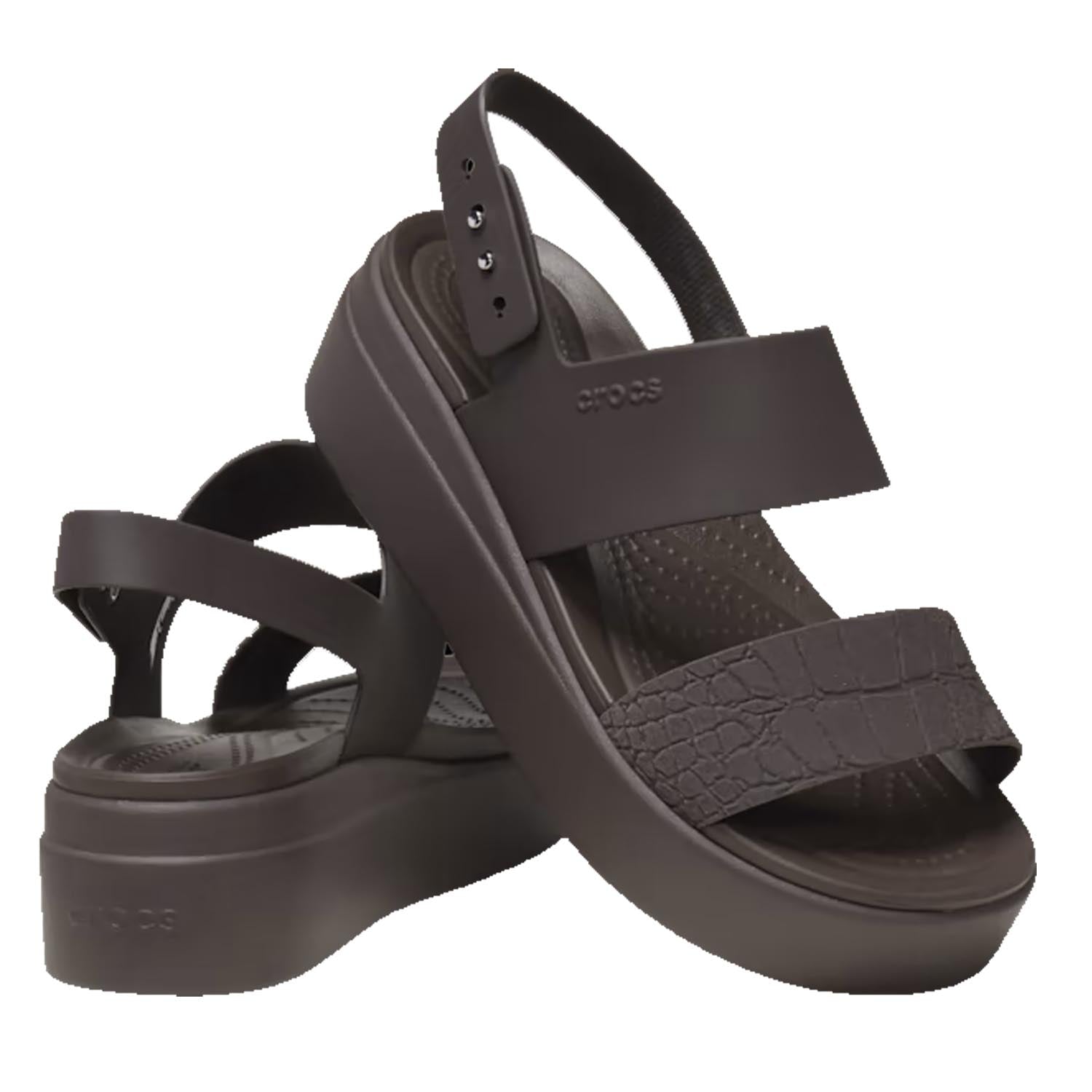 Crocs Ico Crocs Sandalo BROOKLYN CROCO LOW WEDGE – Horma